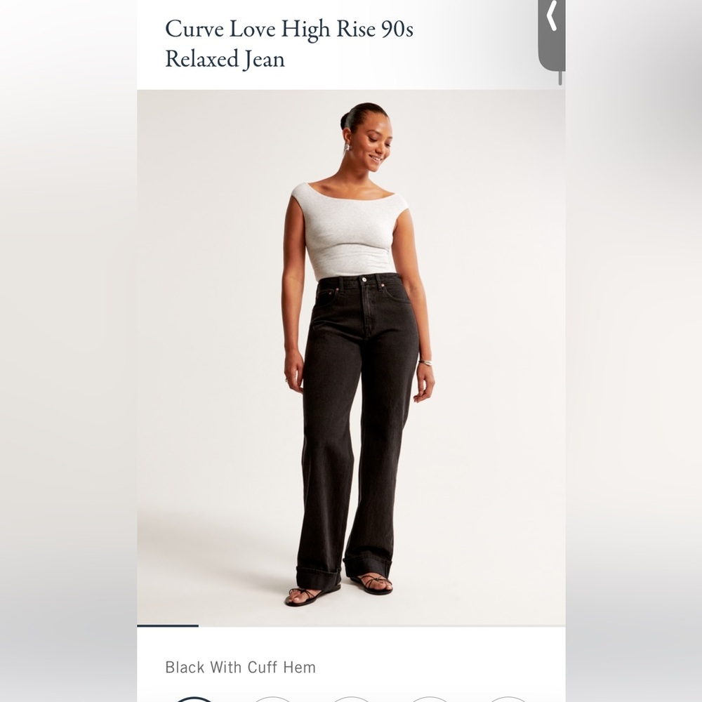 Abercrombie “Curve Love High Rise 90s Relaxed Jean”